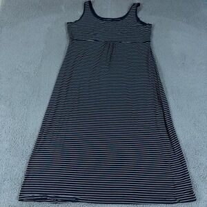 Columbia Dress Womens 3X Navy White PFG Maxi Tank Stretch Lightweight Omni Wick